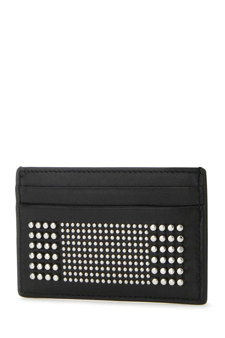 Alexander Mcqueen Black Leather Card Holder