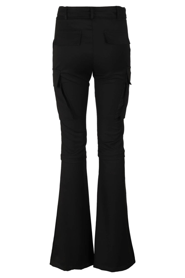 Andreâdamo Flannel Flare Cargo Trousers With Versatile Design