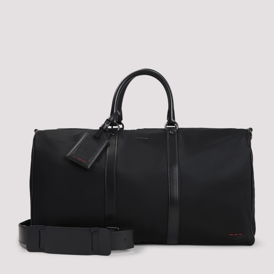 Kiton Black Polyamide Duffle Bag