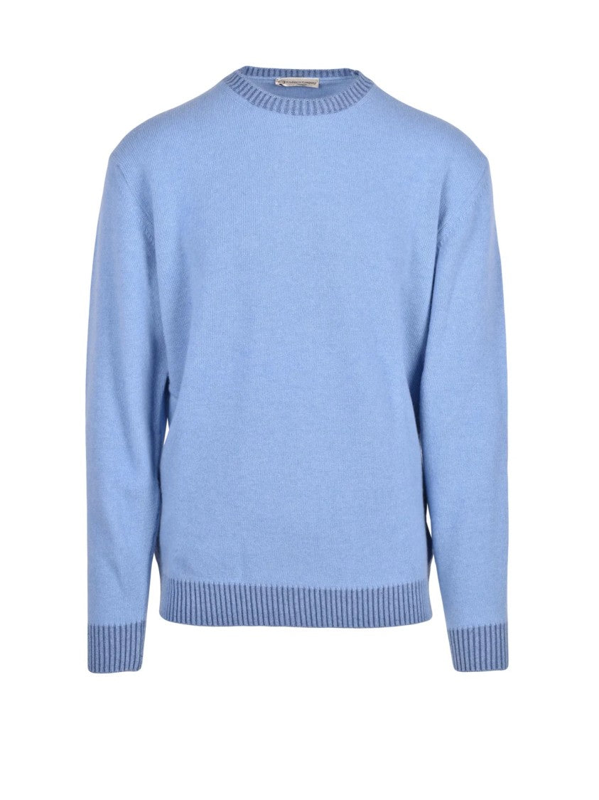 Cashmere Company P. Classic Crew Neck Pullover With Ribbed Detailing