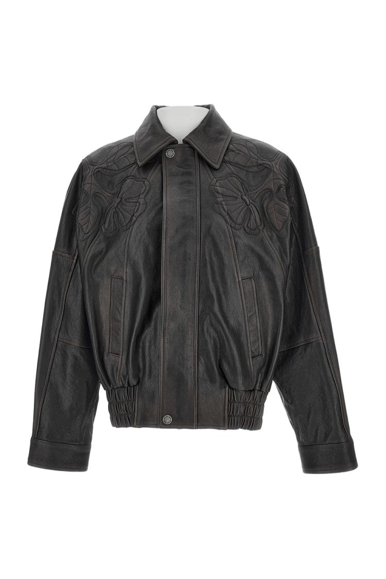 Golden Goose Nappa Leather Jacket With Embroidery