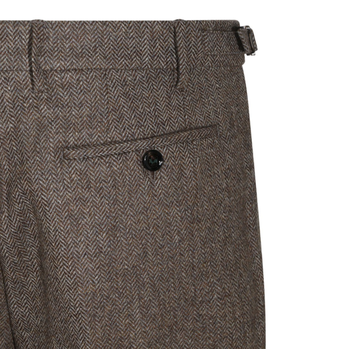 Berwich Herringbone Tailored Straight-Leg Pants