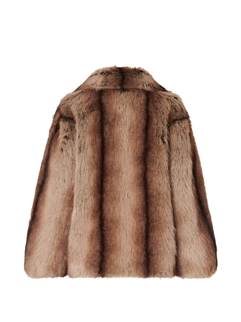 Pinko Caladenia Caban Aspen Short Faux Fur Coat