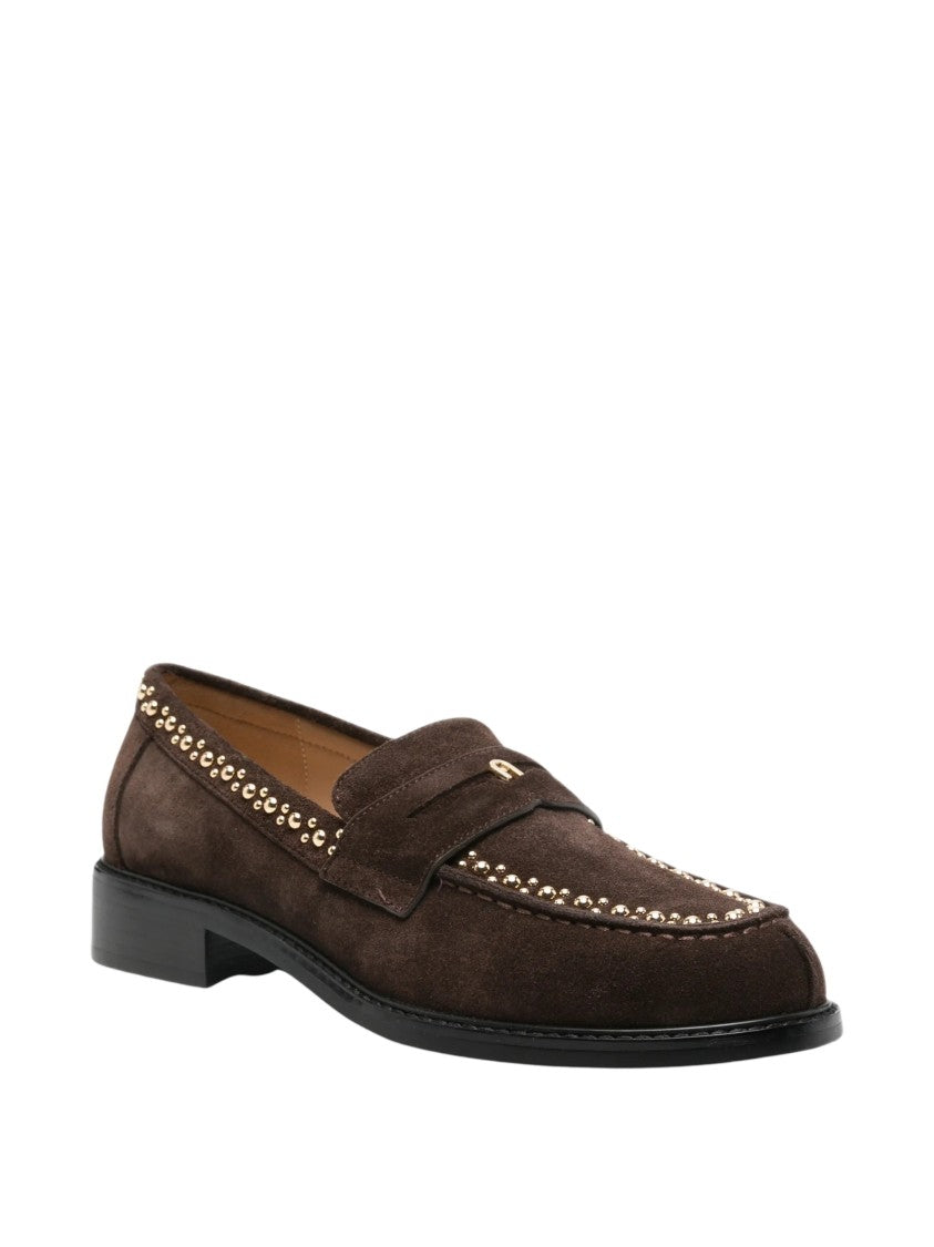Furla College Leather Loafers