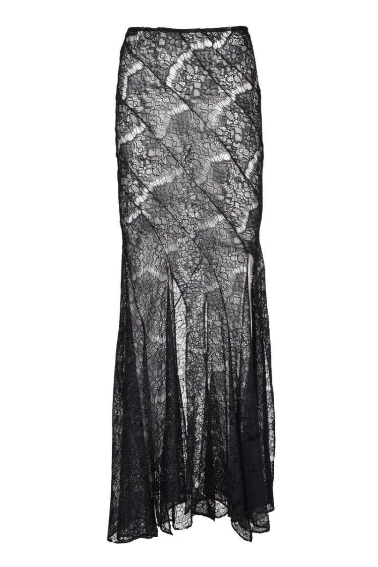 A.W.A.K.E. Mode Black Lace Mermaid Skirt -