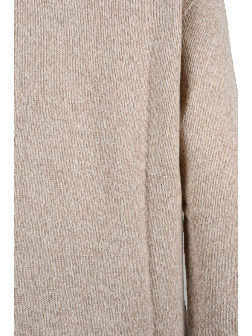 Retois Beige Wool High Neck Sweater