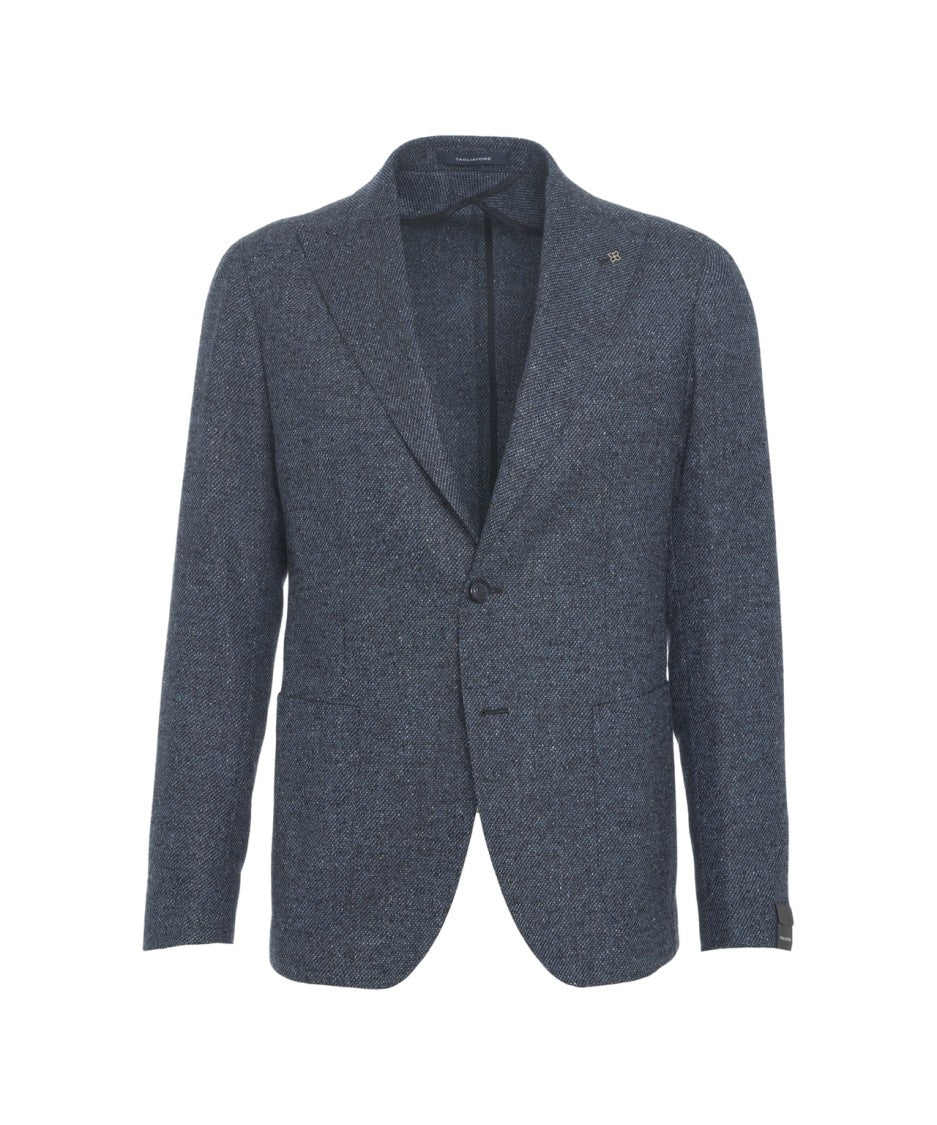 Tagliatore Tailored Wool Blazer With Single Button Closure