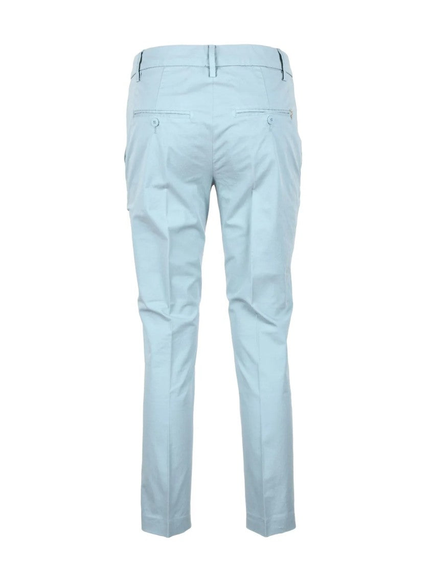 Dondup Light Blue Slim-Fit Cropped Stretch Cotton Cropped Pants