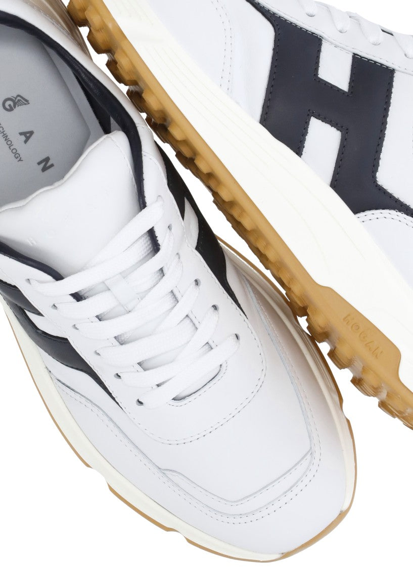 Hogan White Hyperlight Contrasting Logo Sneakers