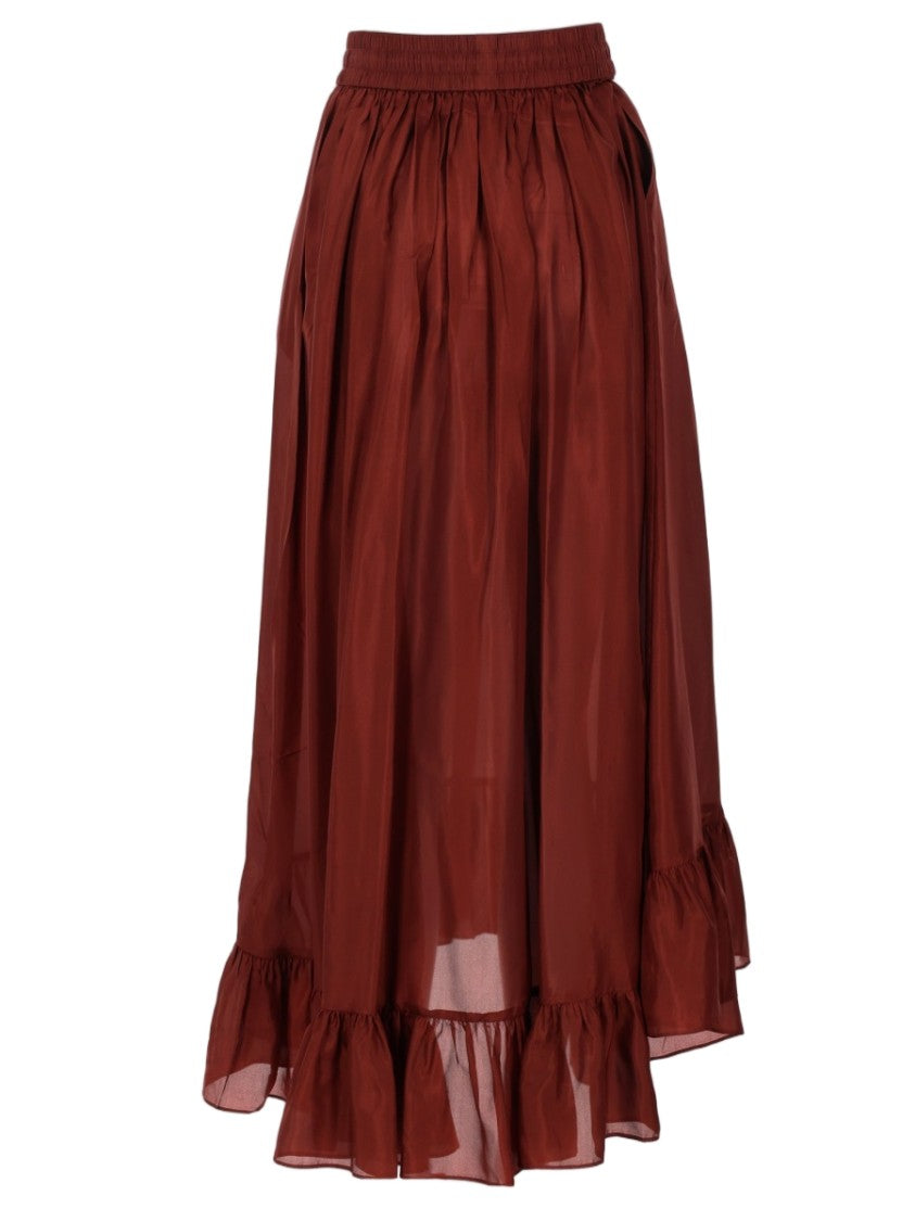 Zimmermann Flowing Maxi Skirt With Ruffled Hem And Gathered Waistband
