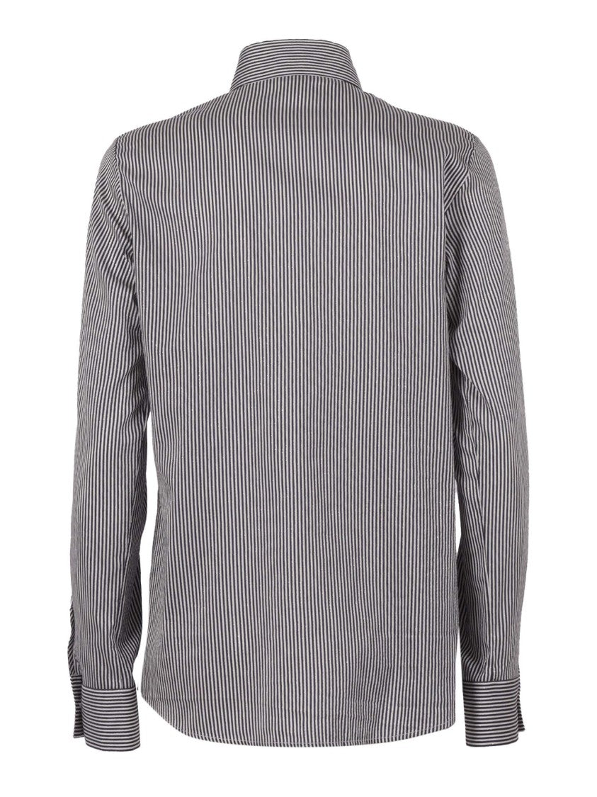 Mazzarelli Camicie Tailored Striped Shirt With Classic Collar