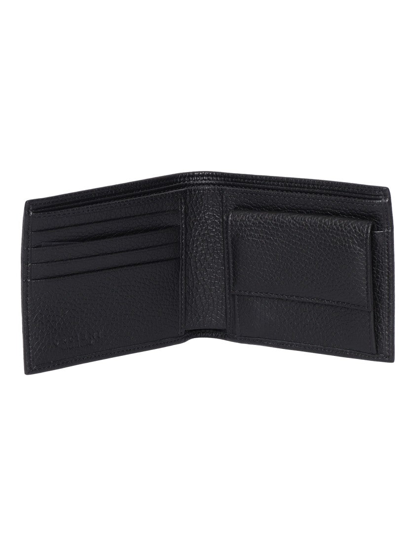 Claudio Orciani Rectangular Calf Leather Wallet With Clean Lines