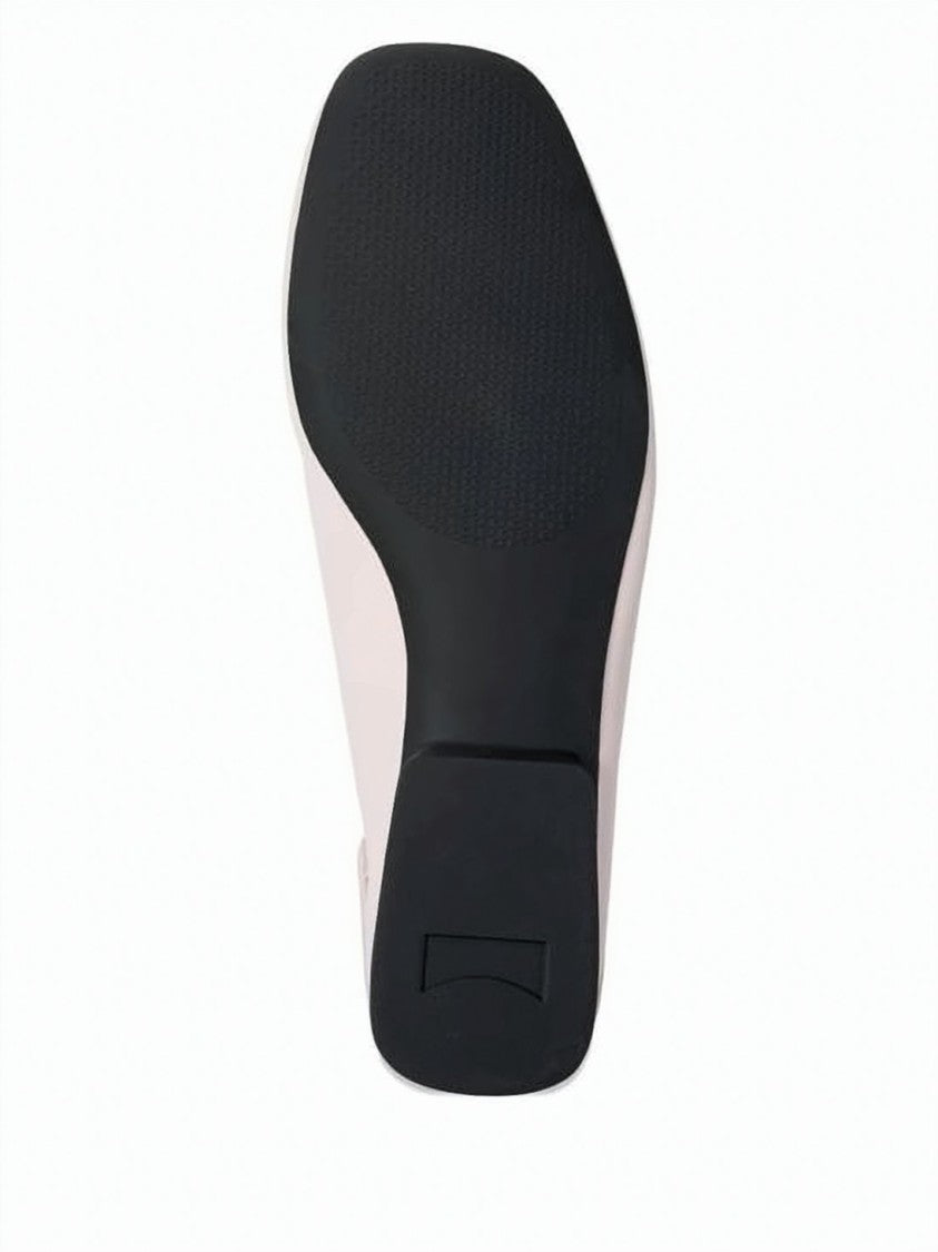 Camper Pink Minimalist Calf Leather Flats With Subtle Heel
