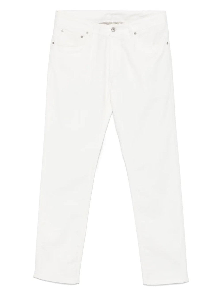 Etro White Straight Jeans With Subtle Detailing