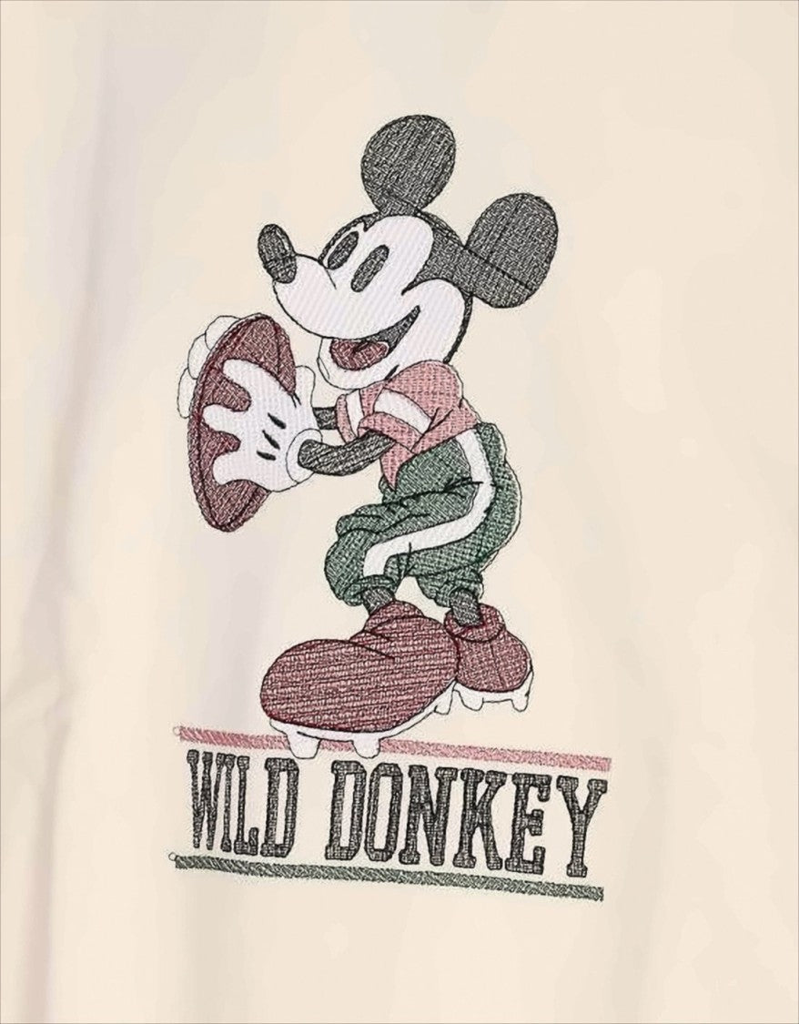 Wild Donkey Long-Sleeve Sweatshirt With Playful Embroidery