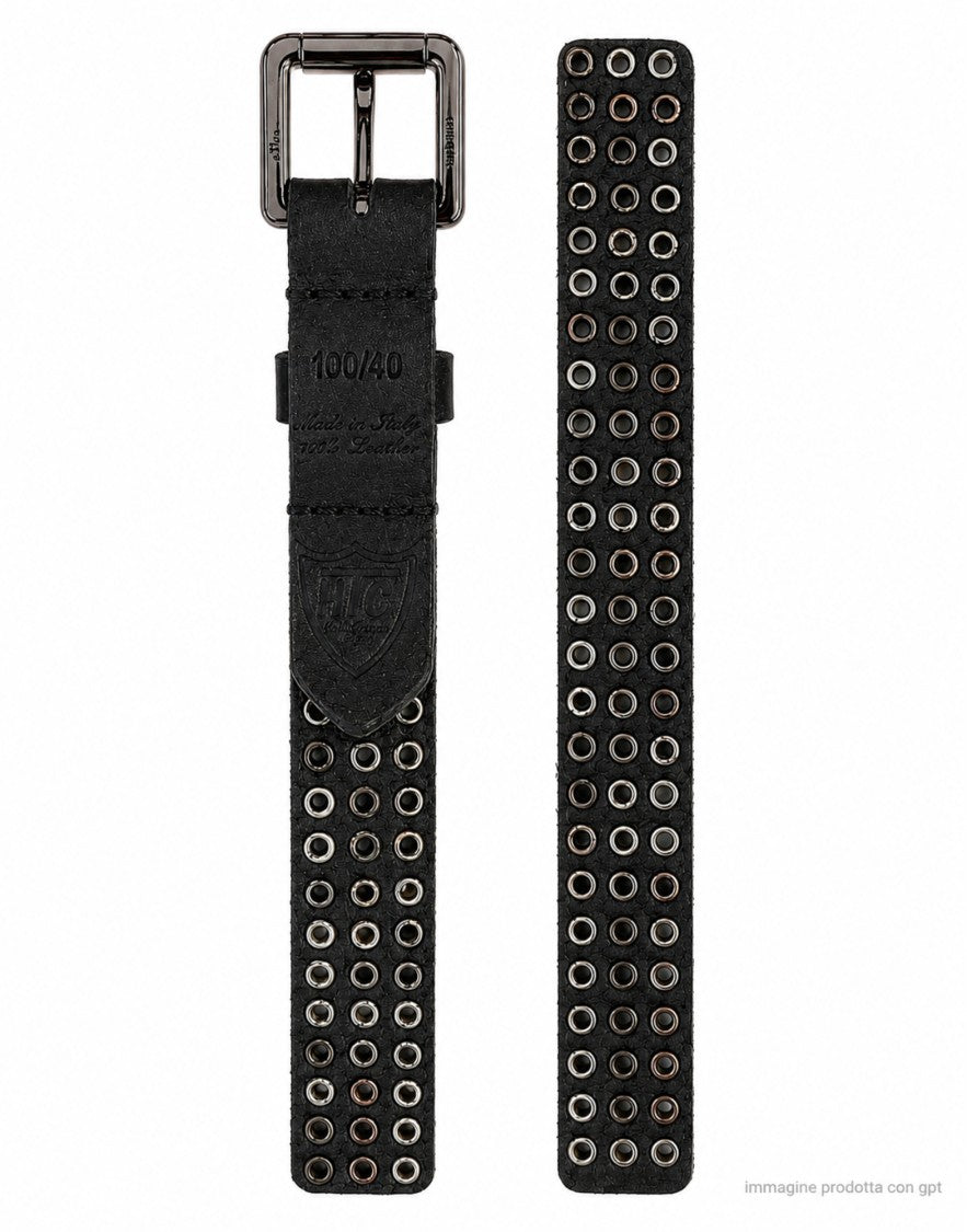 Htc Los Angeles Black 3000 Studs Leather Studded Belt