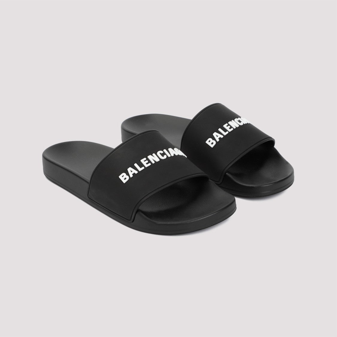 Balenciaga Black Pool Slide Shoes
