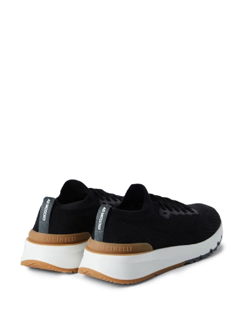 Brunello Cucinelli Textured Knitted Sneakers