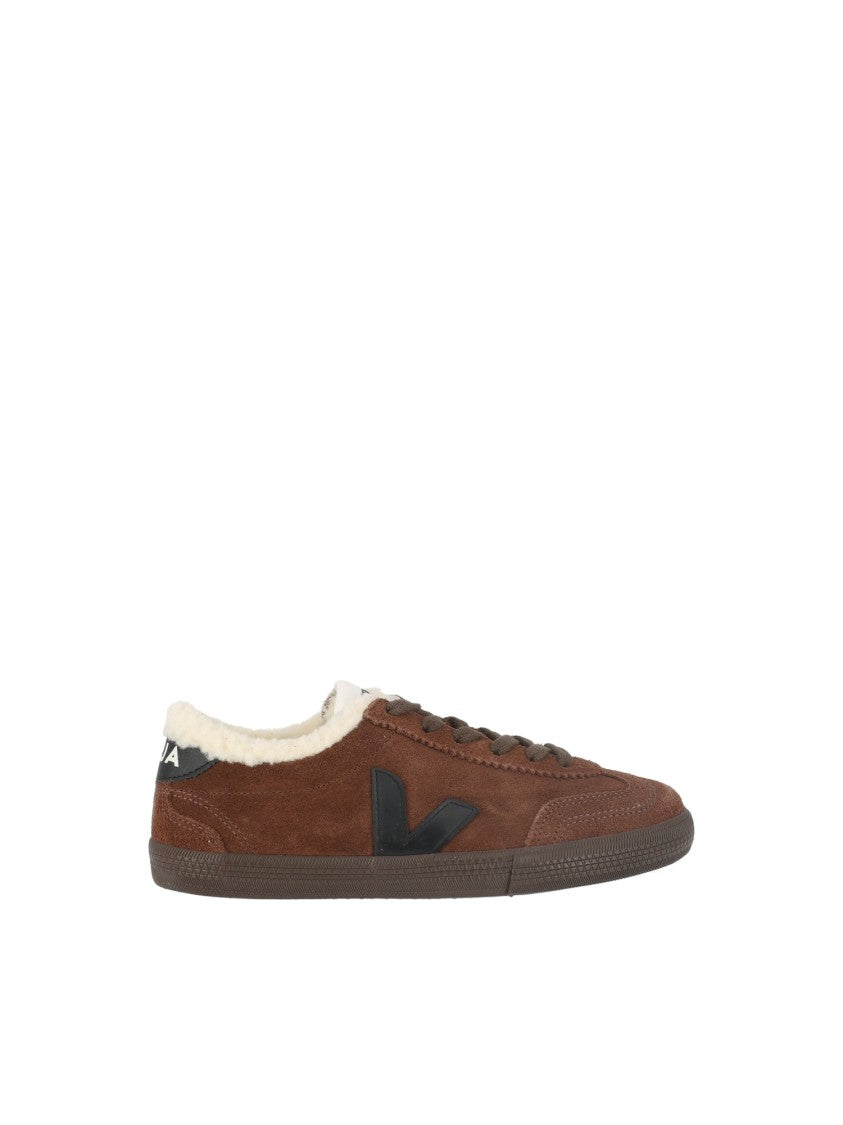 Veja Walnut/Black Volley Winter Low-Top Sneakers