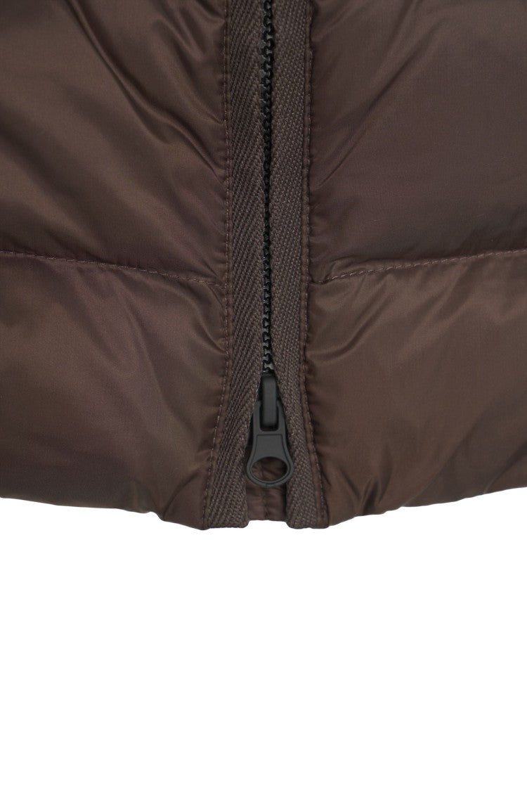 Blauer Quilted Down Coat With Integrated Hood And Two-Way Zipper