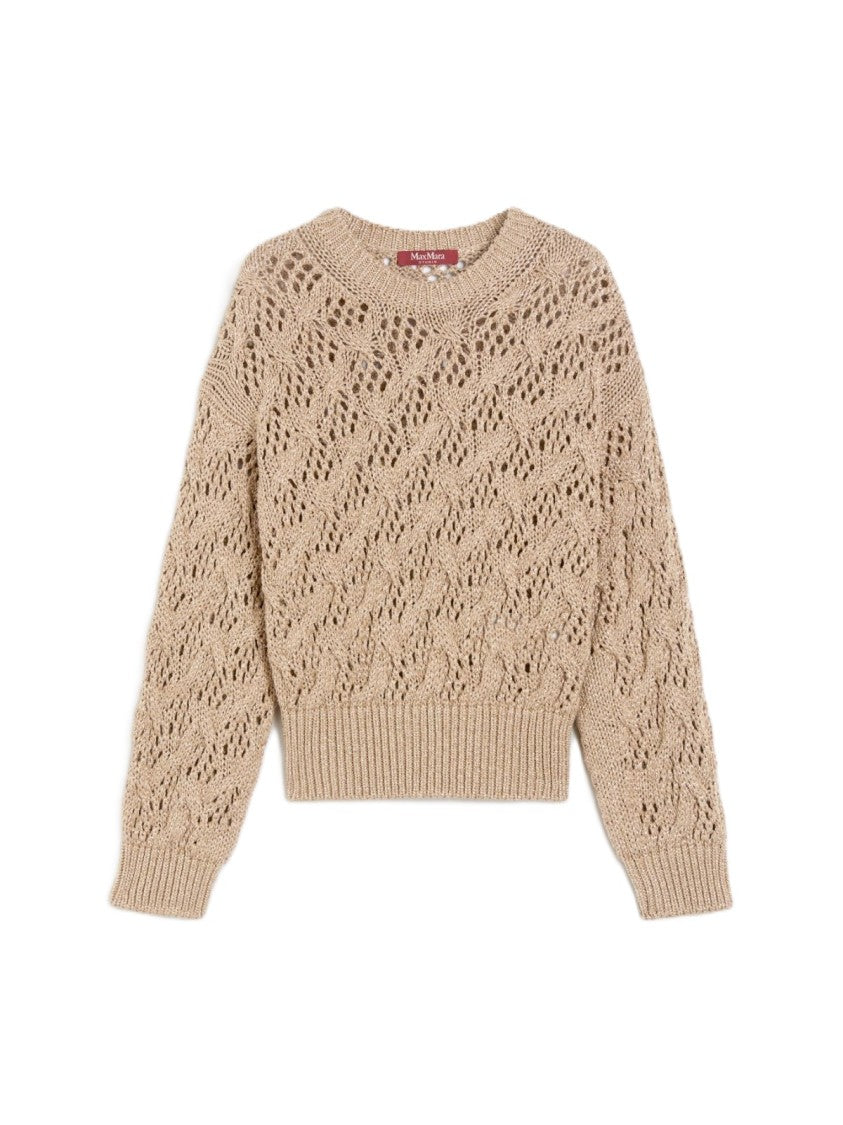 Max Mara Textured Knit Sweater With Cropped Silhouette