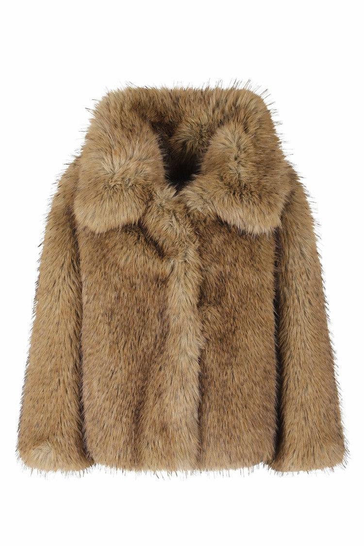 Essentiel Antwerp Desert Kastanje Faux Fur Coat