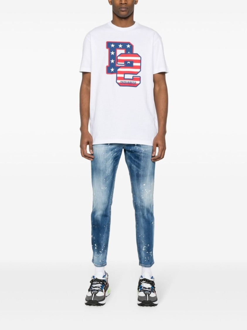 Dsquared2 Cotton Jersey Crew Neck T-Shirt