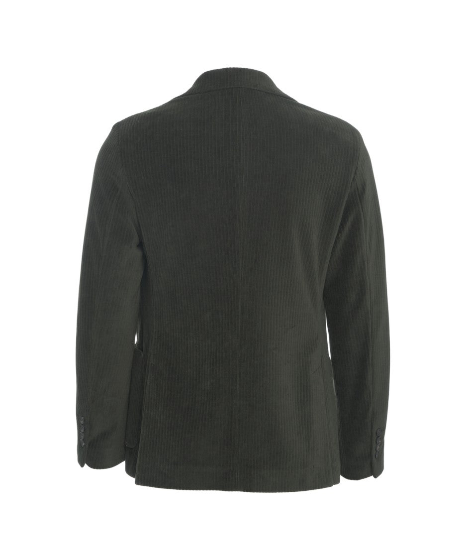 Circolo 1901 Single-Breasted Corduroy Blazer With Tailored Fit
