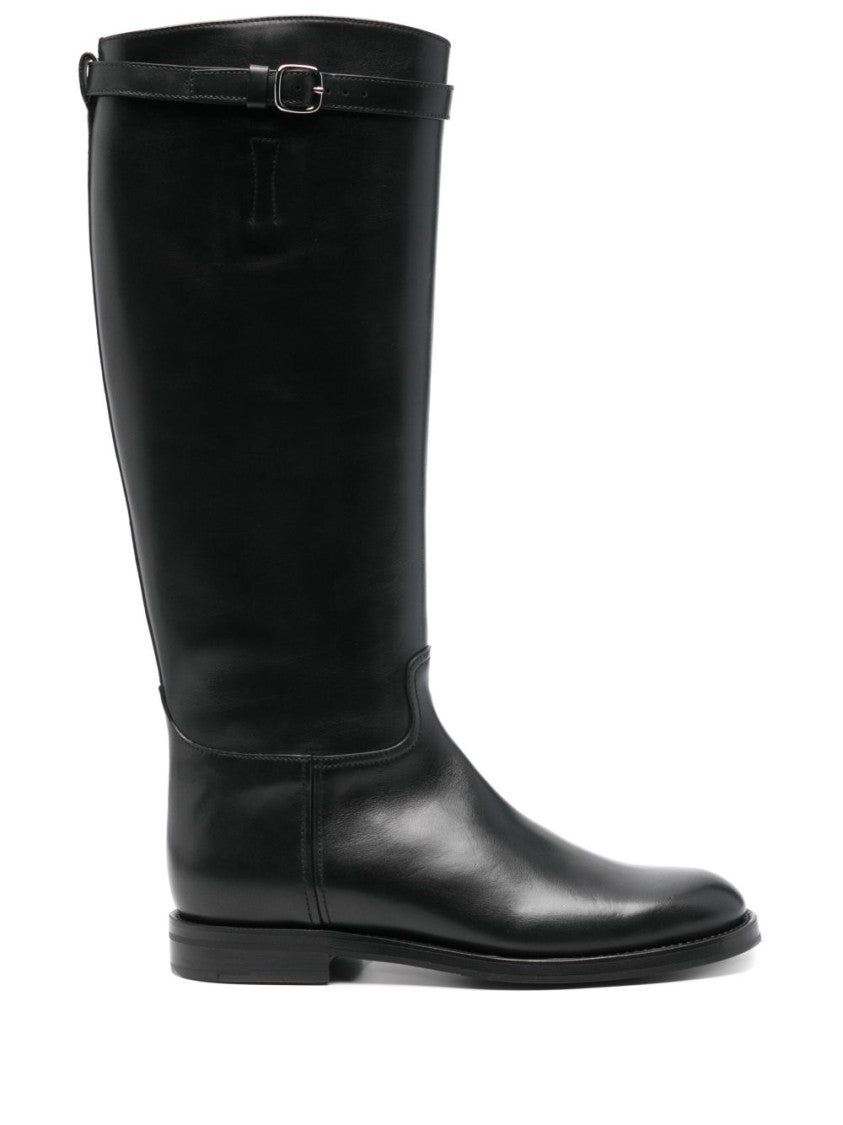 Church's Knee-High Leather Michelle Boot With Decorative Buckle