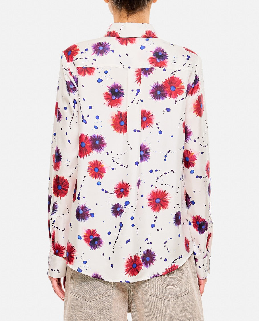 Gabriela Hearst Floral-Print Front Button Blouse With Classic Collar