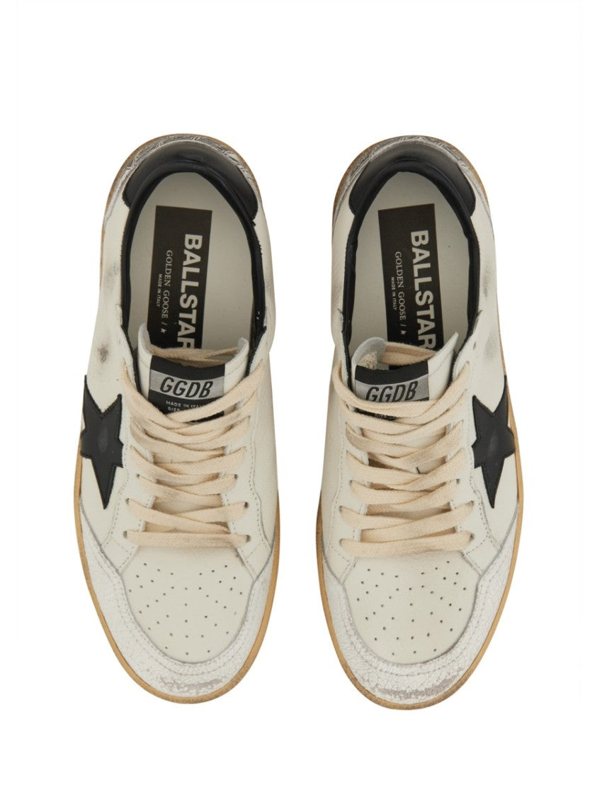 Golden Goose Sneakers Ball Star With Distressed Goat Leather