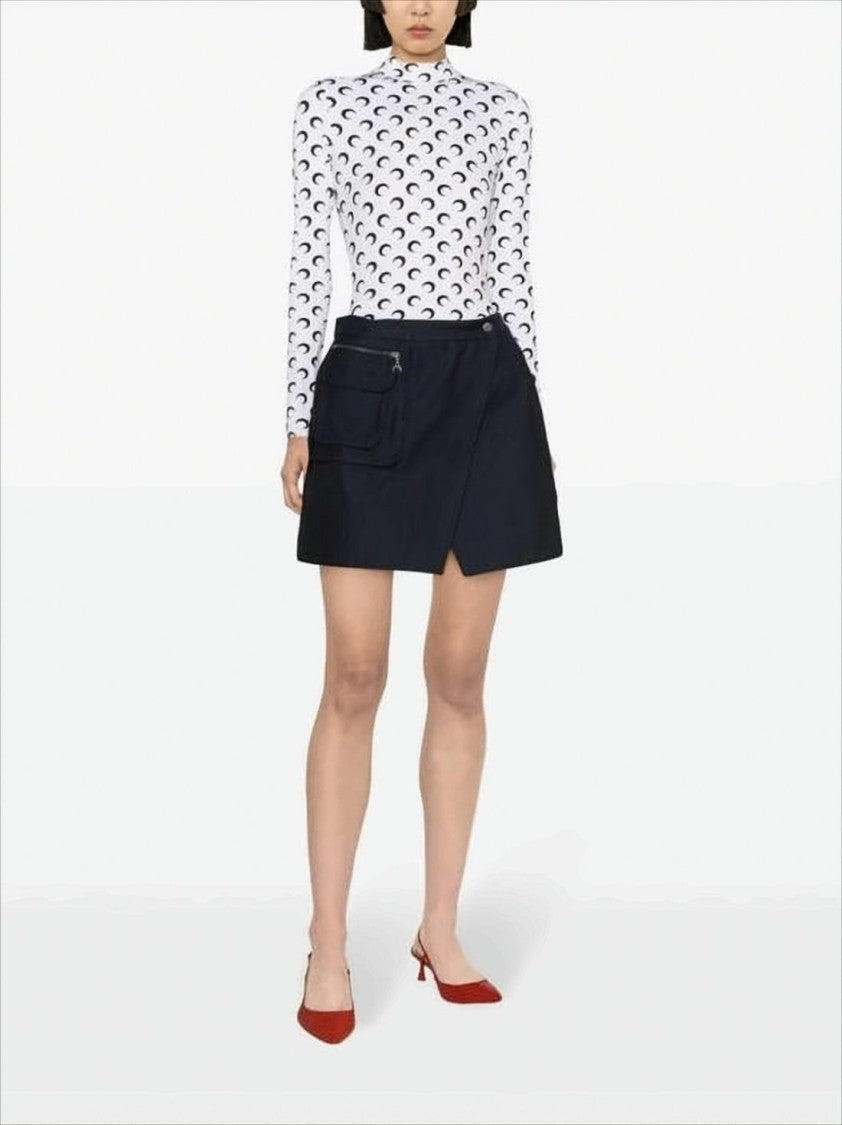 Marine Serre Crescent Moon Pattern Long-Sleeve Top