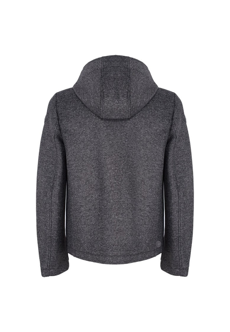Colmar Dark Grey Textured Hooded Cropped Jacket