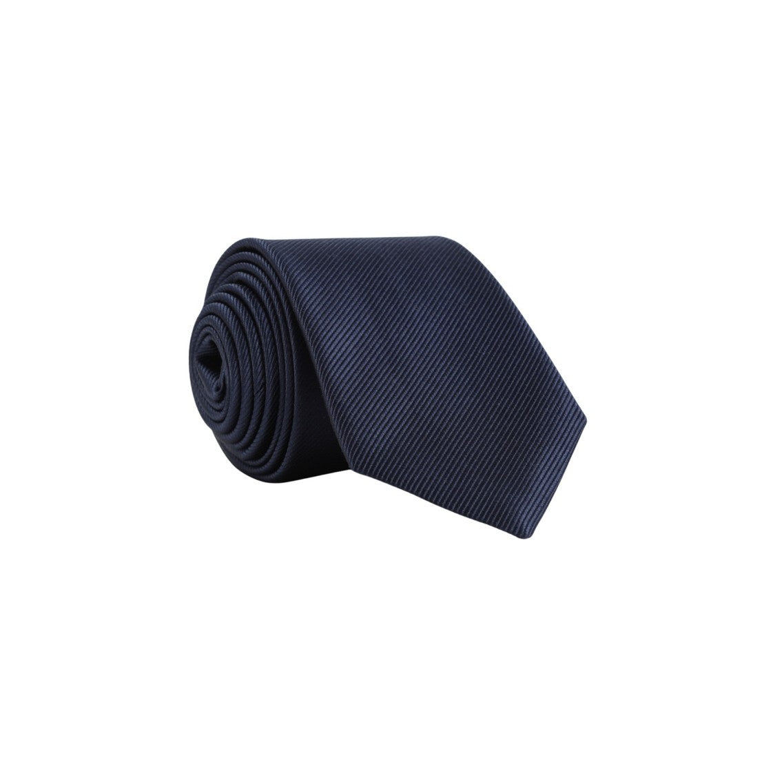 Giorgio Armani Subtle Ribbed Blue Silk Tie
