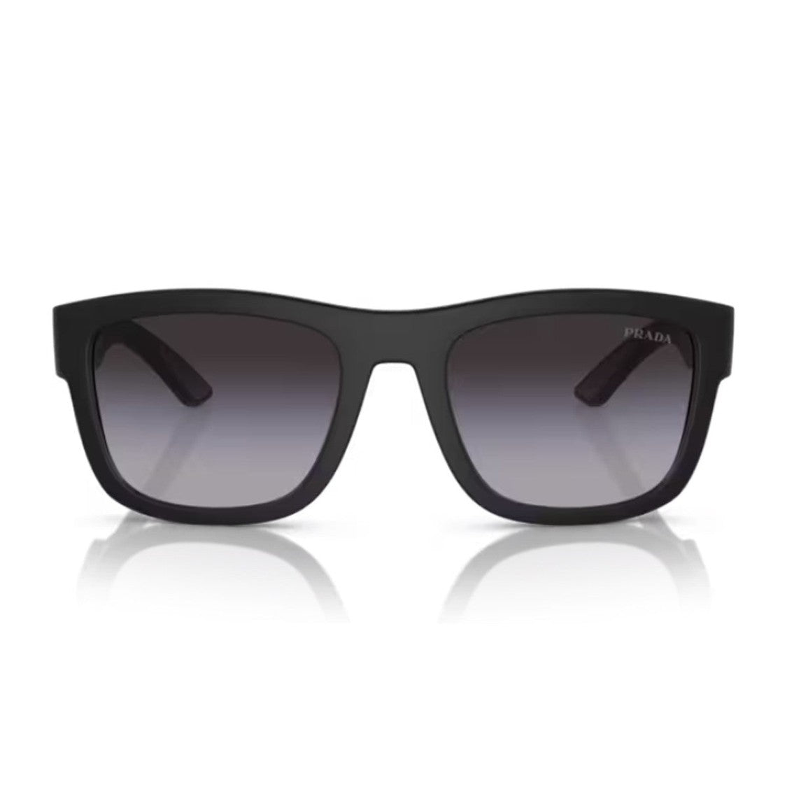 Prada Linea Rossa Nero Opaco Ps 01Zs Nylon Rectangular Sunglasses