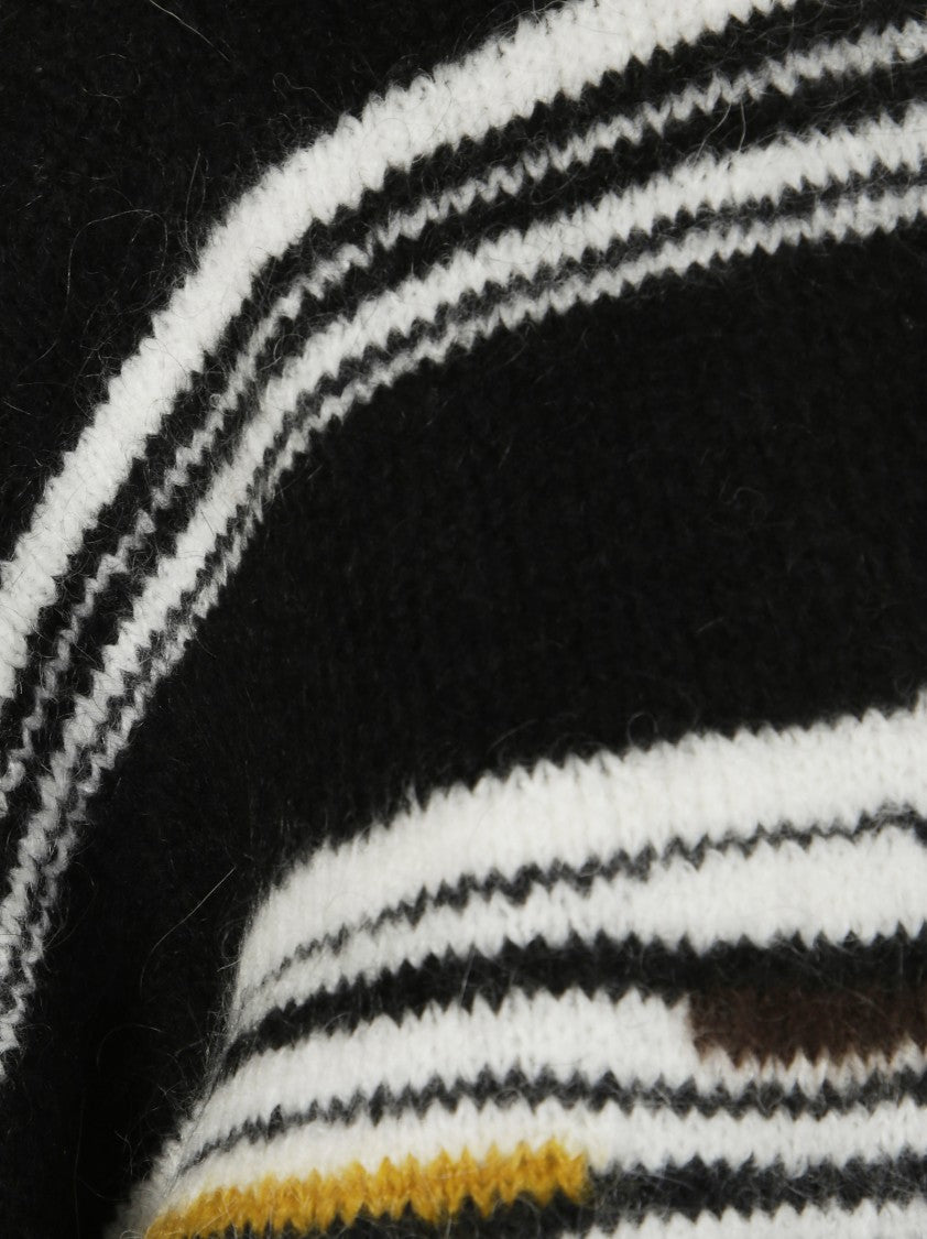 Missoni Open Front Maxi Cardigan With Bold Striped Pattern And Wide Sleeves