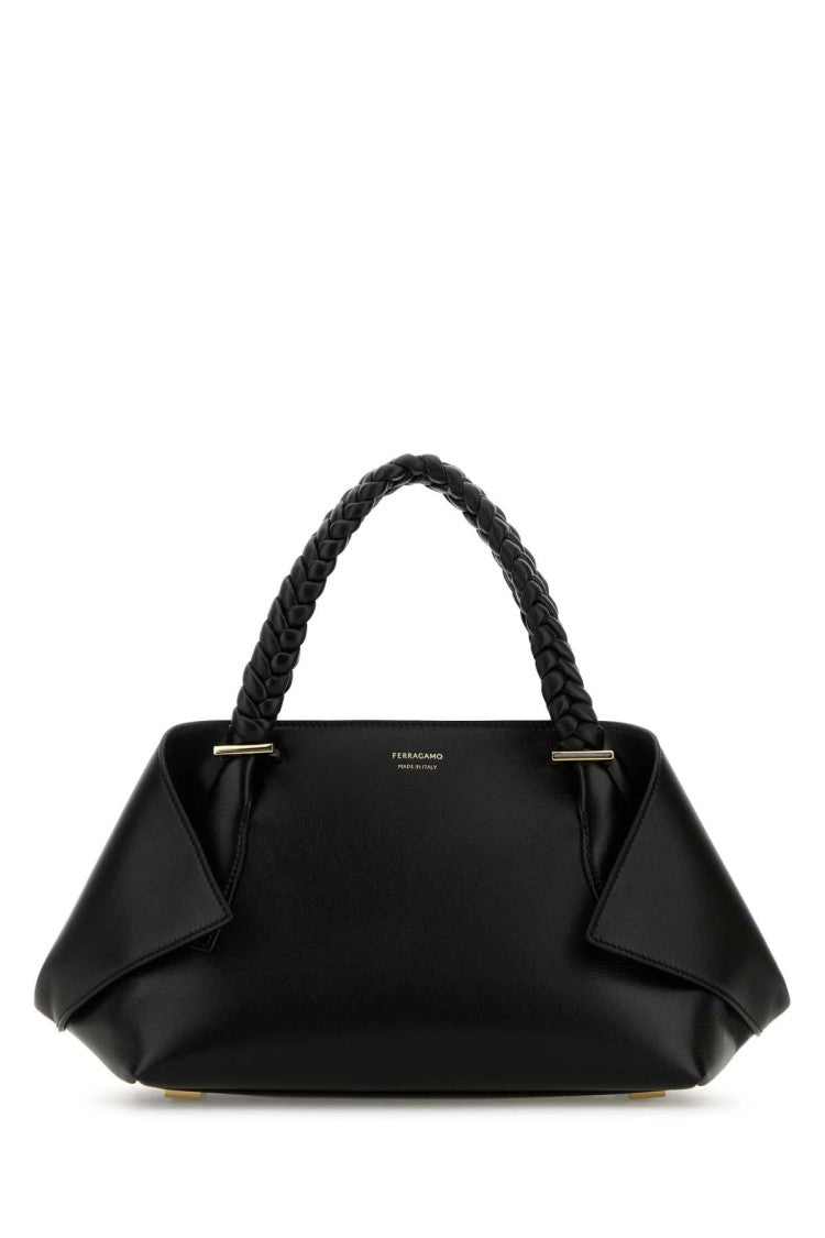 Salvatore Ferragamo Black Leather Medium Handbag