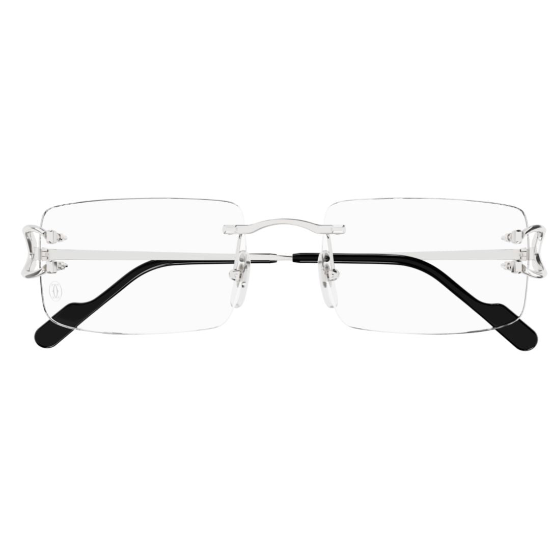 Cartier Rimless Rectangular Eyeglasses With Distinctive Metal Detail