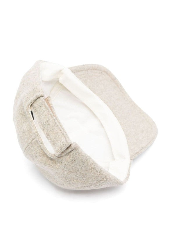 Isabel Marant Sand Beige Embroidered-Logo Baseball Cap