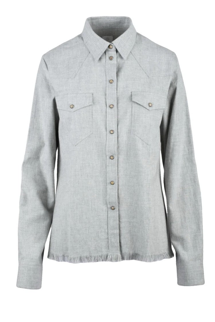 Eleventy Cotton Shirt - Grey