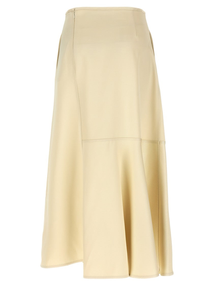 Jil Sander Midi-Length Viscose And Silk Skirt