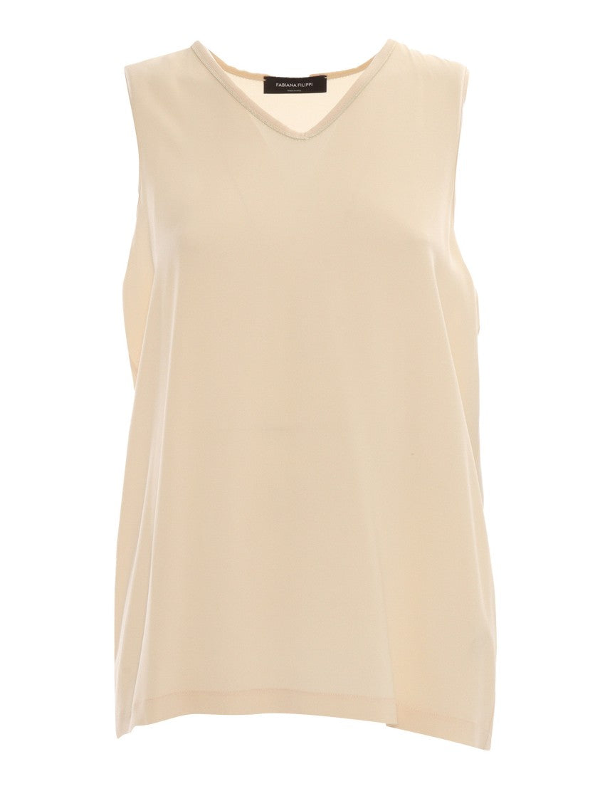 Fabiana Filippi Sable V-Neck Top
