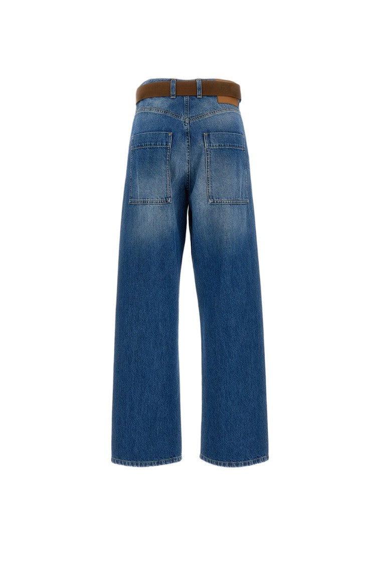 Plan C High-Waisted Straight-Leg Jeans