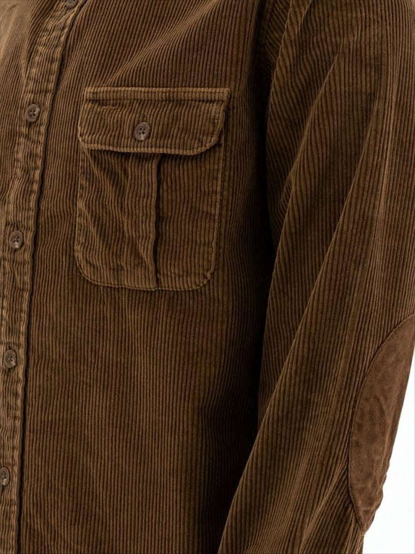Polo Ralph Lauren Corduroy Long-Sleeve Shirt With Classic Collar And Flap Pockets