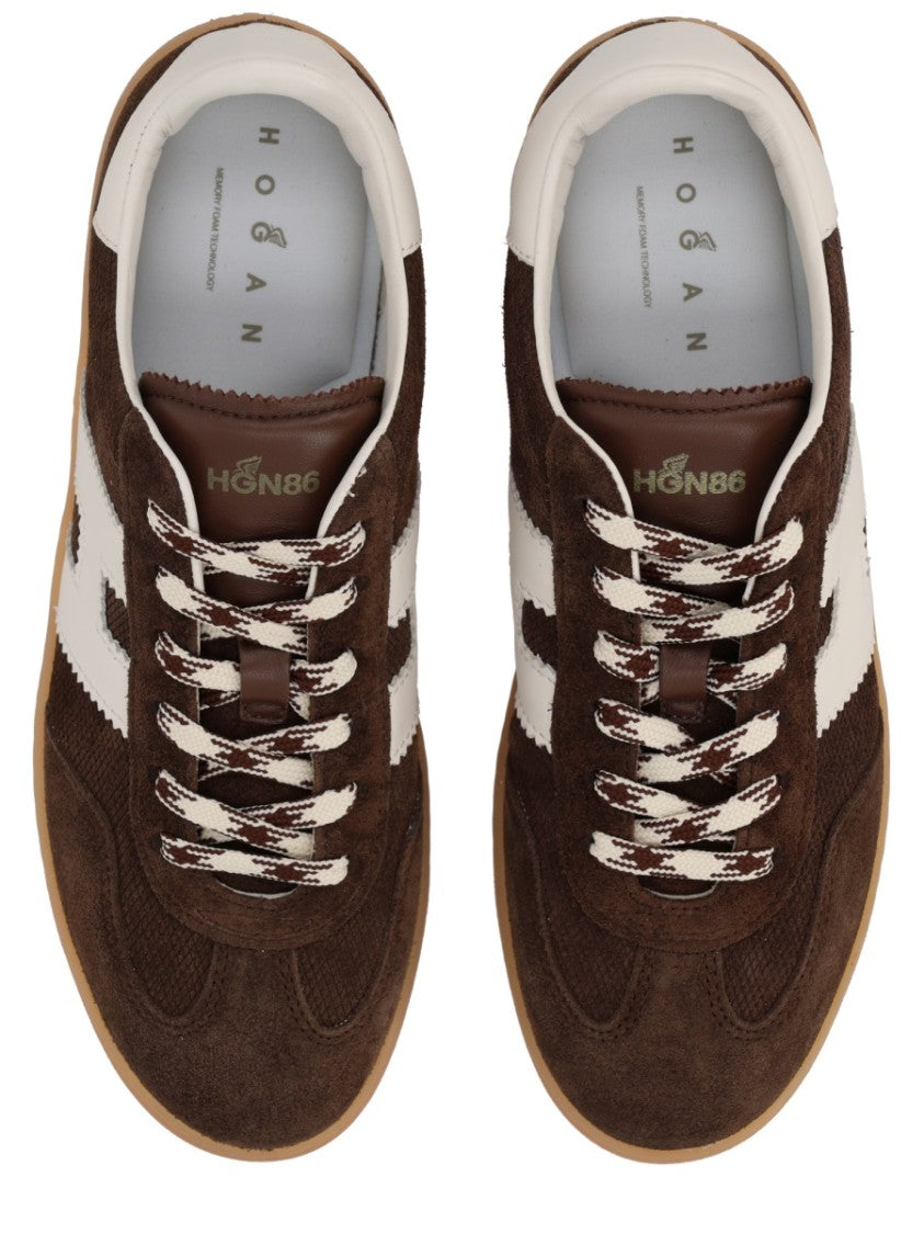 Hogan Cool Rich Brown Suede H Sneakers