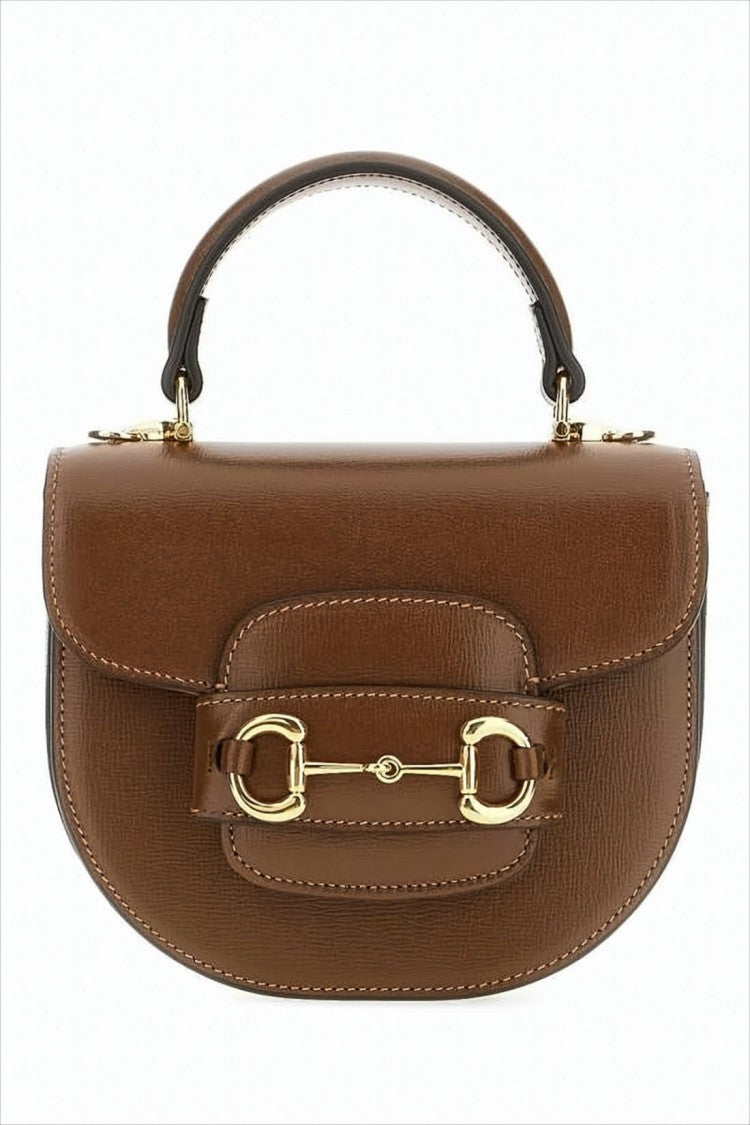 Gucci Structured Leather Tote Bag