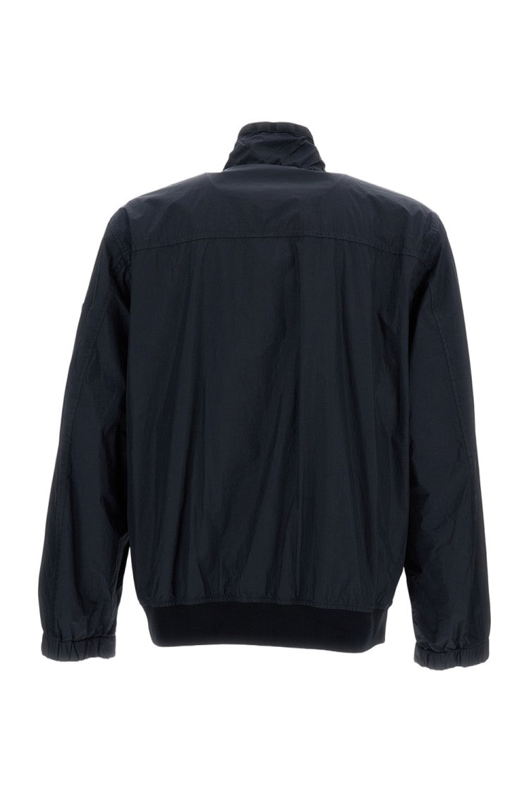 Stone Island Crinkled-Texture Bomber Jacket In Weather-Resistant Recycled Nylon
