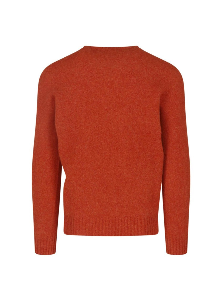 Drumohr Orange Crewneck Lambswool Sweater
