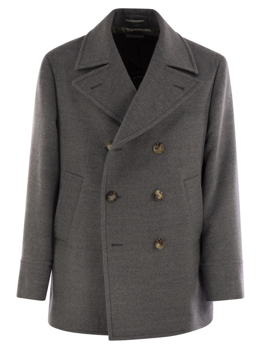Brunello Cucinelli One-And-A-Half-Breasted Wool Coat