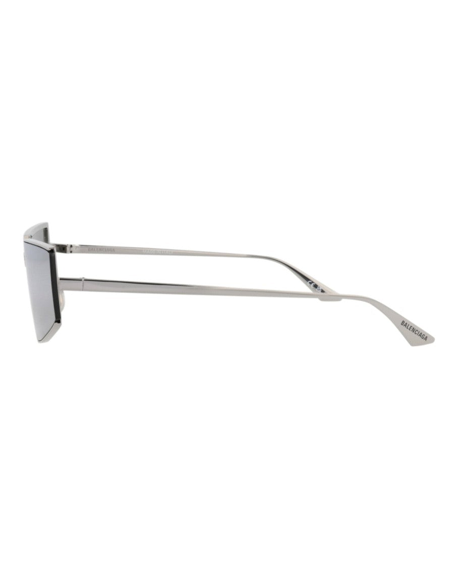 Balenciaga Square-Frame Metal Sunglasses With Adjustable Nosepads And Designer Case